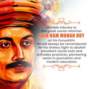 Raja Ram Mohan Roy Punyatithi poster Maker