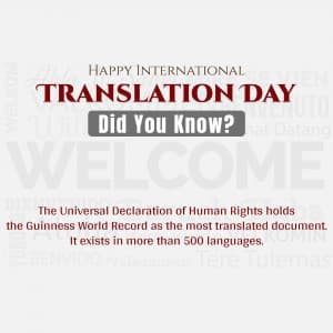 International Translation Day flyer