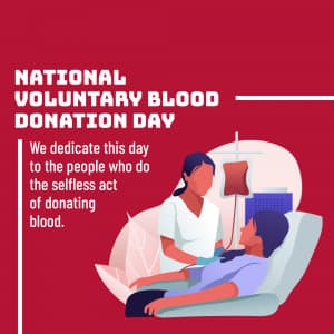 National Voluntary Blood Donation Day creative image