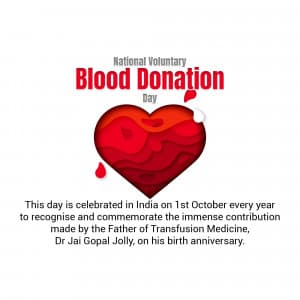 National Voluntary Blood Donation Day Instagram Post