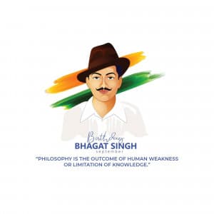 Shahid Bhagat Singh Jayanti marketing poster