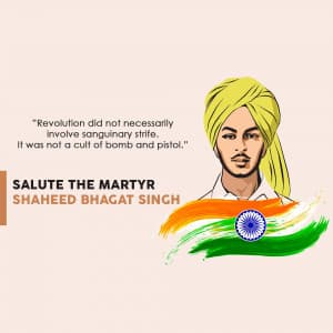 Shahid Bhagat Singh Jayanti marketing flyer