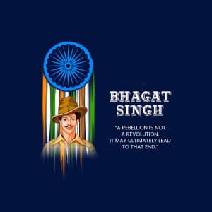 Shahid Bhagat Singh Jayanti Facebook Poster