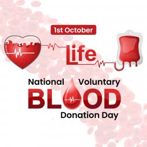 National Voluntary Blood Donation Day poster Maker