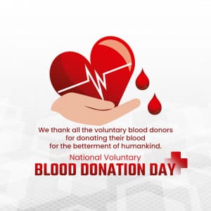 National Voluntary Blood Donation Day event advertisement