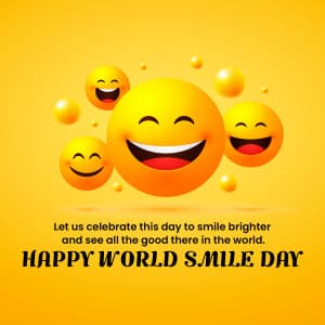 World Smile Day marketing flyer