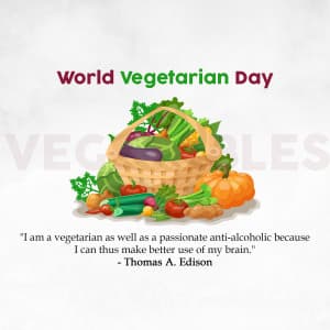 World Vegetarian Day advertisement banner