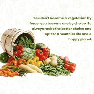 World Vegetarian Day whatsapp status poster