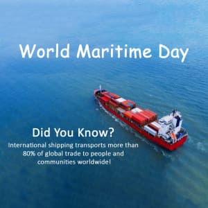 World Maritime Day advertisement banner