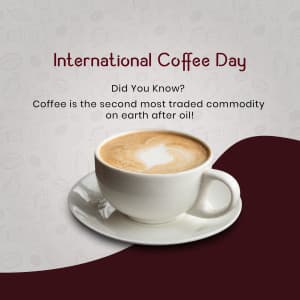 International Coffee Day whatsapp status poster