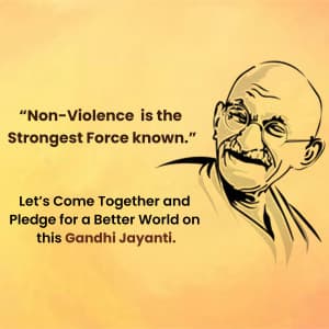 Gandhi Jayanti marketing flyer