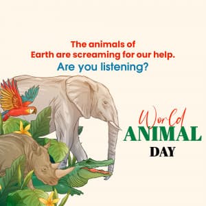 World Animal Day advertisement banner