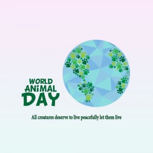 World Animal Day marketing poster