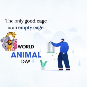 World Animal Day marketing flyer