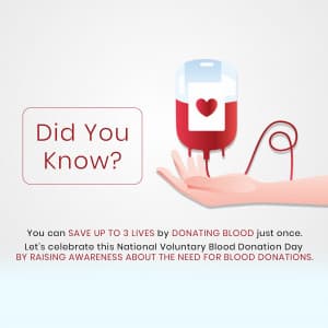 National Voluntary Blood Donation Day graphic