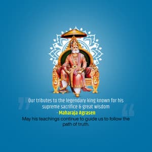 Agrasen Jayanti Facebook Poster