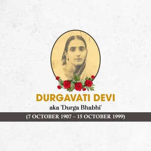 Durgawati Devi Jayanti whatsapp status poster