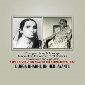 Durgawati Devi Jayanti poster Maker