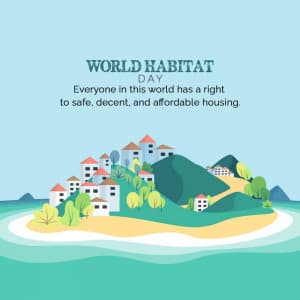 World Habitat Day marketing poster