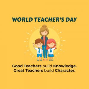 World Teacher's Day marketing poster