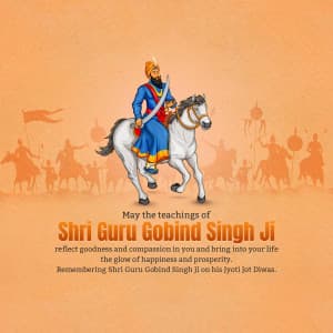 Guru Gobind Singh Punyatithi Facebook Poster