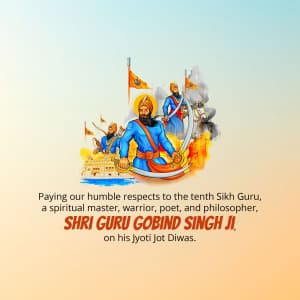 Guru Gobind Singh Punyatithi event advertisement