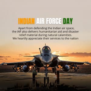 Indian Air Force Day marketing flyer