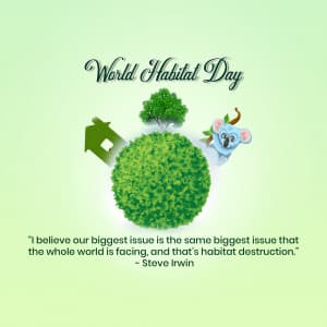 World Habitat Day whatsapp status poster