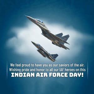 Indian Air Force Day Facebook Poster