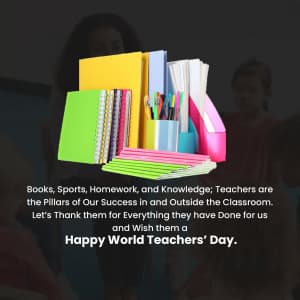 World Teacher's Day whatsapp status poster