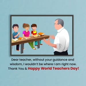 World Teacher's Day Facebook Poster