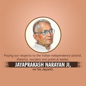 Jayaprakash Narayan Jayanti poster