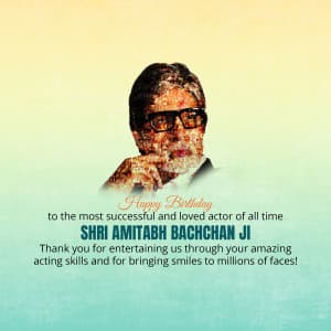 Amitabh Bachchan Birthday graphic