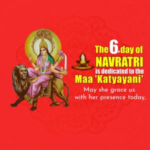 Day-6 Katyayani Maa graphic