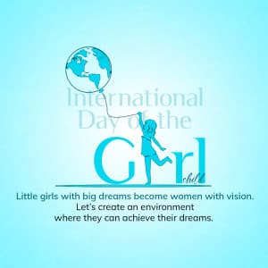 International Day of the Girl Child marketing poster