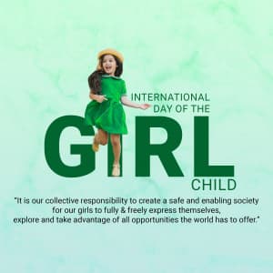 International Day of the Girl Child marketing flyer