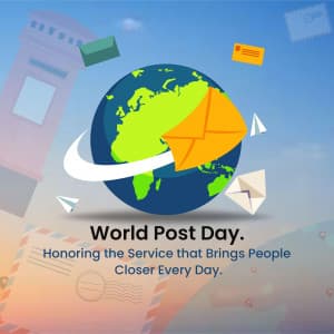 World Post Day whatsapp status poster