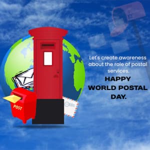 World Post Day Facebook Poster