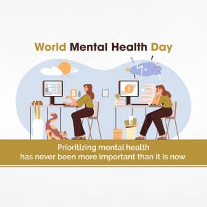 World Mental Health Day greeting image