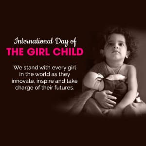 International Day of the Girl Child whatsapp status poster