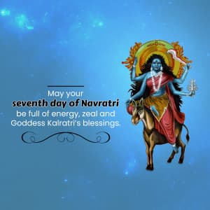 Day-7 Devi Kalratri Maa Facebook Poster