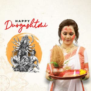 Durga Ashtami marketing poster