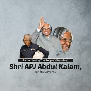 Dr APJ Abdul Kalam Jayanti creative image