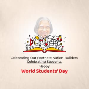 World Students' Day marketing flyer