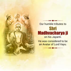 Madhvacharya Jayanti creative image