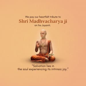 Madhvacharya Jayanti Facebook Poster