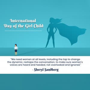 International Day of the Girl Child poster