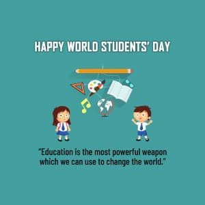 World Students' Day whatsapp status poster