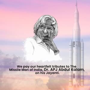 Dr APJ Abdul Kalam Jayanti event advertisement