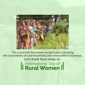 Day of Rural Women marketing poster